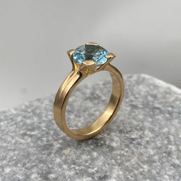 Blue Topaz Ring,Topaz Birthstone Ring,Bday Gifts for Women,Stone Ring,November Birthstone,Wedding Rings for Women,Engagement Ring